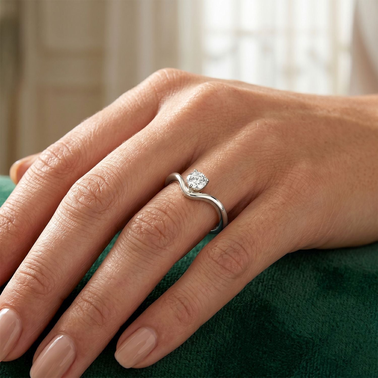 LUXURIANT DIAMOND - Lab Grown Diamant SI-GH Ring 925 Silber Rhodiniert (Größe 21.00) ca. 0.25 ct