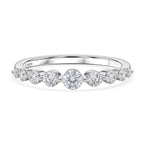 LUXURIANT DIAMOND - Lab Grown Diamant SI-GH SGL zertifiziert Ring 925 Silber Rhodiniert (Größe 21.00) ca. 0.50 ct