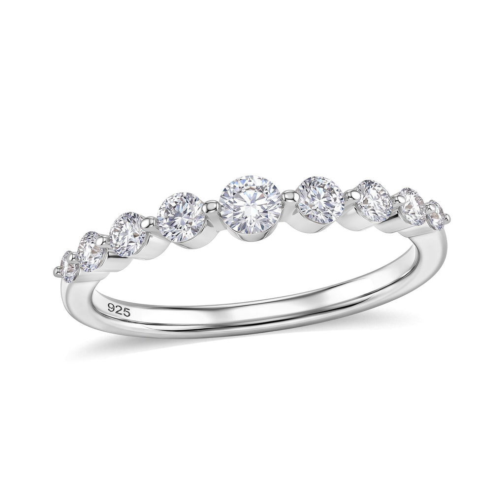 LUXURIANT DIAMOND - Lab Grown Diamant SI-GH SGL zertifiziert Ring 925 Silber Rhodiniert (Größe 21.00) ca. 0.50 ct
