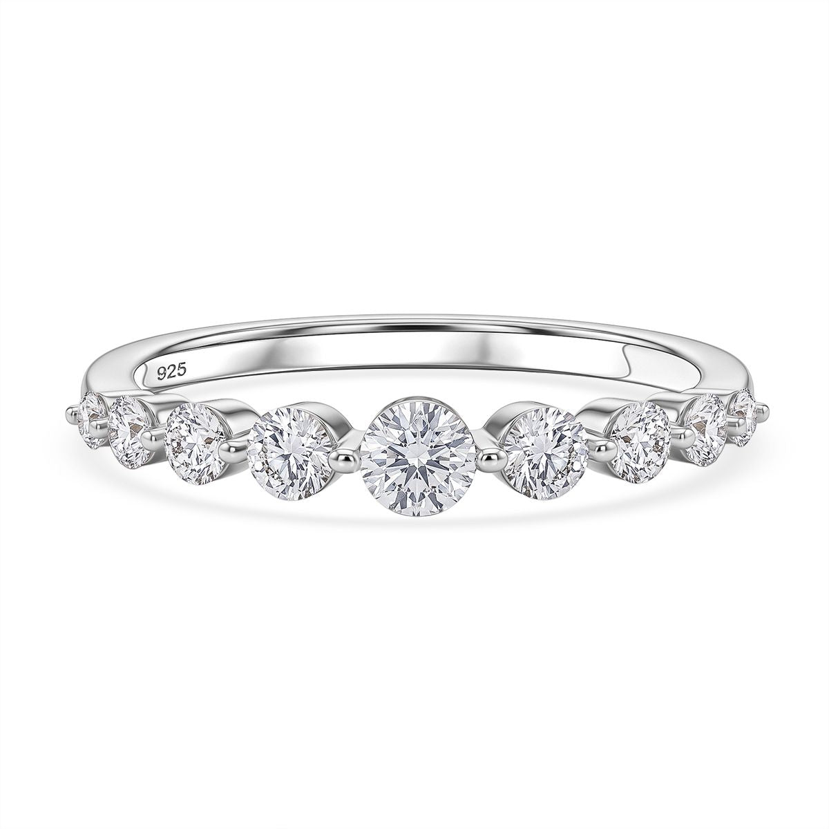 LUXURIANT DIAMOND - Lab Grown Diamant SI-GH SGL zertifiziert Ring 925 Silber Rhodiniert (Größe 21.00) ca. 0.50 ct