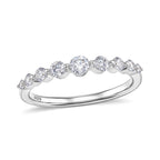 LUXURIANT DIAMOND - Lab Grown Diamant SI-GH SGL zertifiziert Ring 925 Silber Rhodiniert (Größe 21.00) ca. 0.50 ct