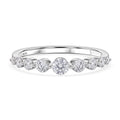 LUXURIANT DIAMOND - Lab Grown Diamant SI-GH SGL zertifiziert Ring 925 Silber Rhodiniert (Größe 17.00) (10-15 Werktage Lieferzeit) ca. 0.50 ct