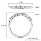 LUXURIANT DIAMOND - Lab Grown Diamant SI-GH SGL zertifiziert Ring 925 Silber Rhodiniert (Größe 21.00) ca. 0.50 ct