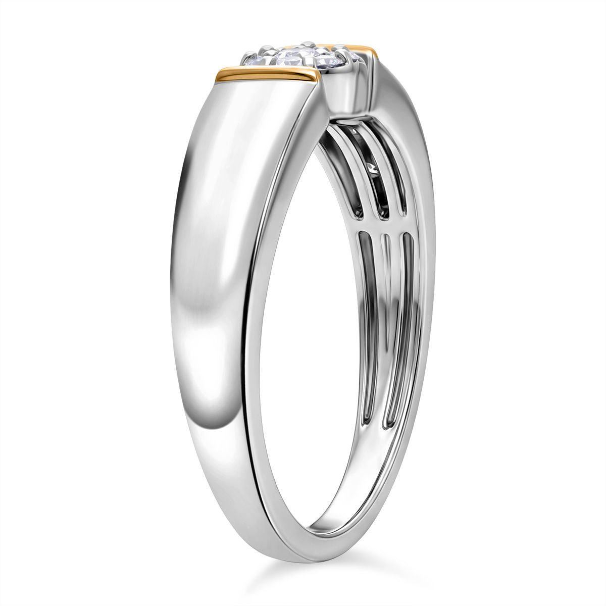 LUXURIANT DIAMOND - Lab Grown Diamant SI-GH Ring 925 Silber Rhodiniert (Größe 17.00) ca. 0.25 ct