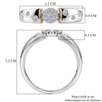 LUXURIANT DIAMOND - Lab Grown Diamant SI-GH Ring 925 Silber Rhodiniert (Größe 17.00) ca. 0.25 ct