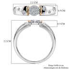 LUXURIANT DIAMOND - Lab Grown Diamant SI-GH Ring 925 Silber Rhodiniert (Größe 17.00) ca. 0.25 ct