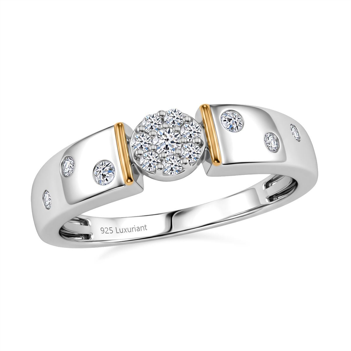 LUXURIANT DIAMOND - Lab Grown Diamant SI-GH Ring 925 Silber Rhodiniert (Größe 17.00) ca. 0.25 ct