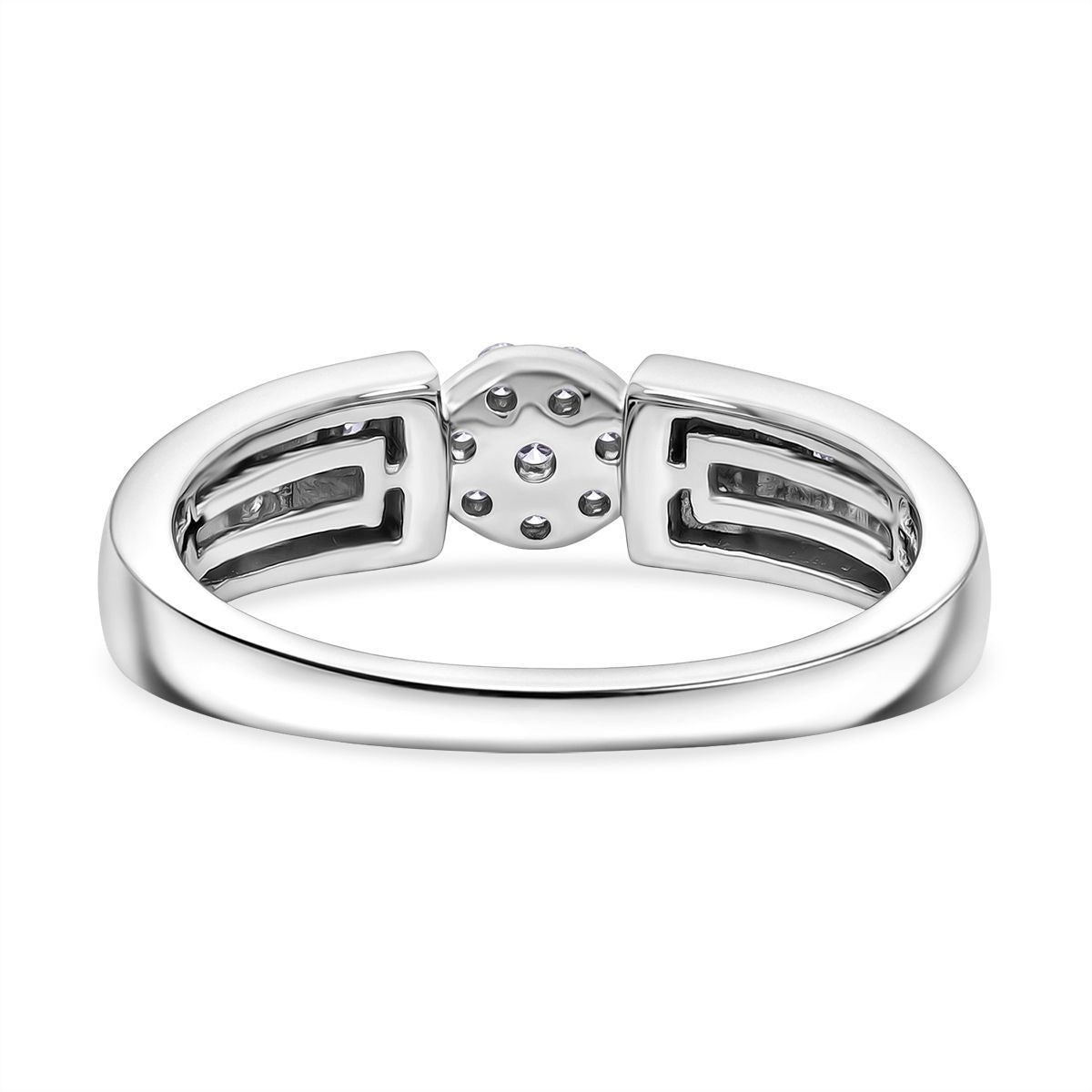 LUXURIANT DIAMOND - Lab Grown Diamant SI-GH Ring 925 Silber Rhodiniert (Größe 17.00) ca. 0.25 ct