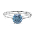 LUXURIANT DIAMOND - Lab Grown Blauer Diamant SI Ring 925 Silber Rhodiniert (Größe 17.00) ca. 1,78 ct