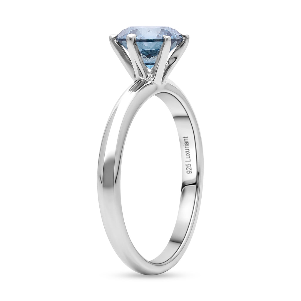 LUXURIANT DIAMOND - Lab Grown Blauer Diamant SI Ring 925 Silber Rhodiniert (Größe 18.00) ca. 1,78 ct