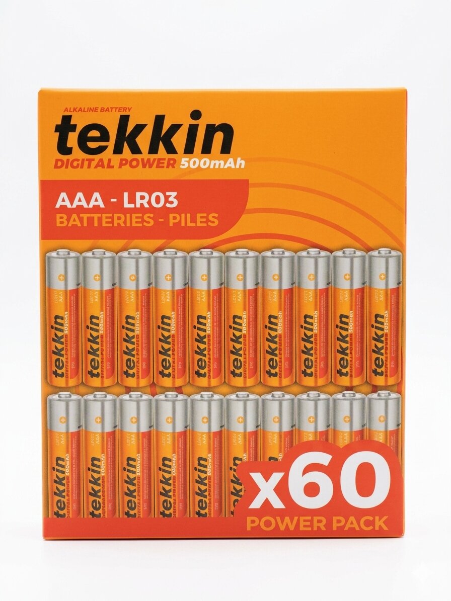 Tekkin Digital Power Alkaline Batterien AAA LR03, 60er Set