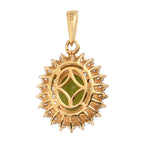 Natürlicher Peridot und Zirkon-Anhänger, 925 Silber vergoldet ca. 2,99 ct