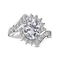 LUSTRO STELLA - Weißer Zirkonia Ring 925 Silber rhodiniert (Größe 16.00)