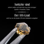 ILIANA AAA Turkizit und weißer Diamant-Anhänger SI-GH AGI zertifiziert und geprüft, 750 Gelbgold ca. 2.20 ct