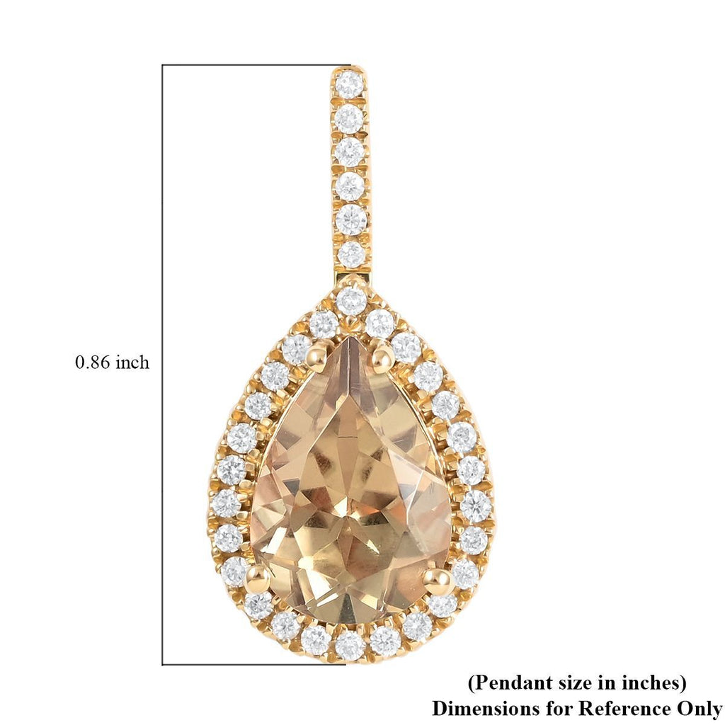 ILIANA AAA Turkizit und weißer Diamant-Anhänger SI-GH AGI zertifiziert und geprüft, 750 Gelbgold ca. 2.20 ct