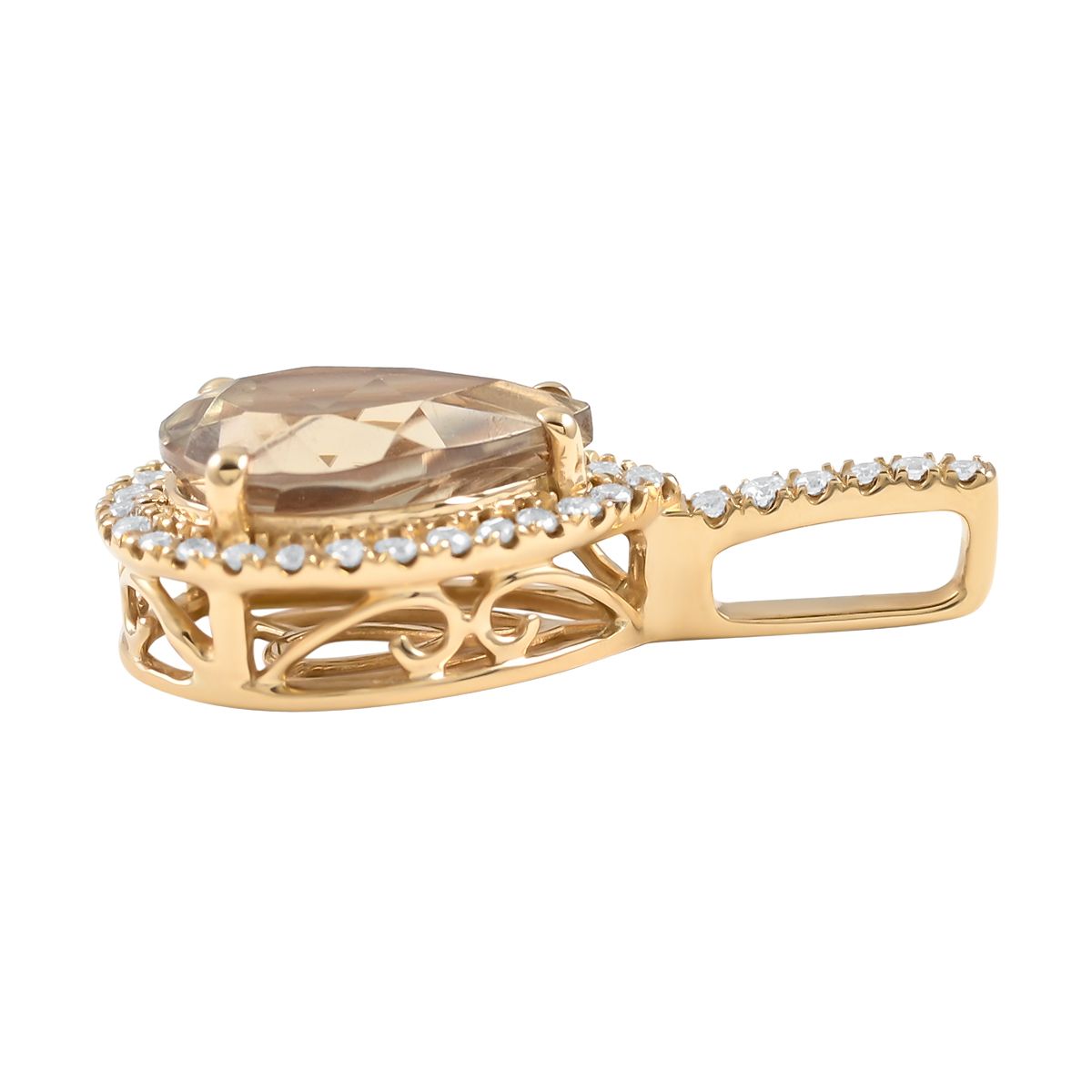 ILIANA AAA Turkizit und weißer Diamant-Anhänger SI-GH AGI zertifiziert und geprüft, 750 Gelbgold ca. 2.20 ct